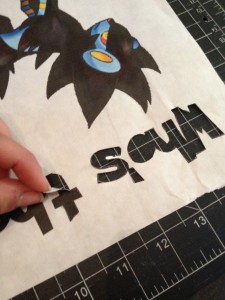 How to stencil a shirt with freezer paper.
