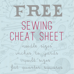printable cheat sheets for sewing