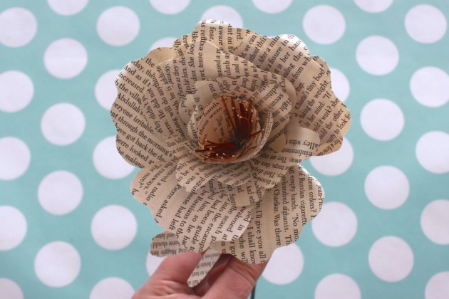 make a rose from old books