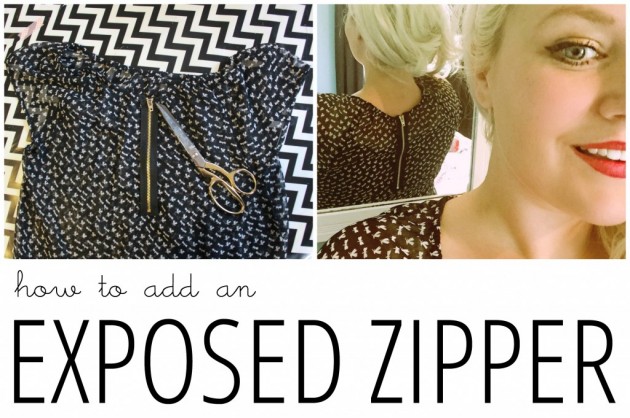 exposed zipper tutorial