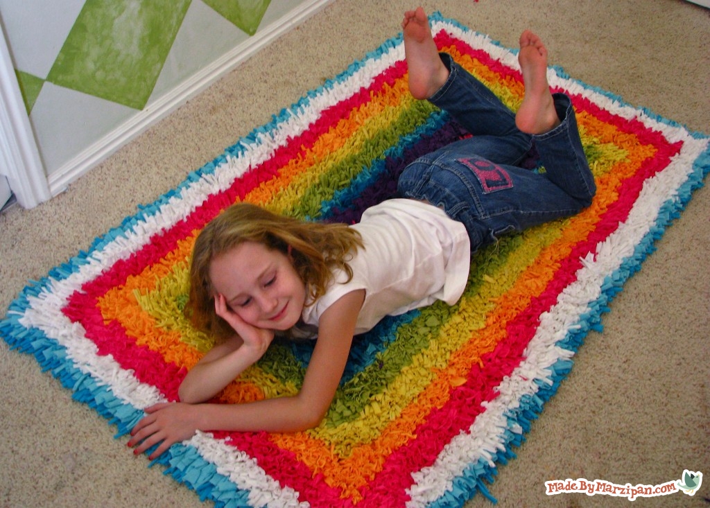 Upcycled Latch Hook Rug Made By Marzipan