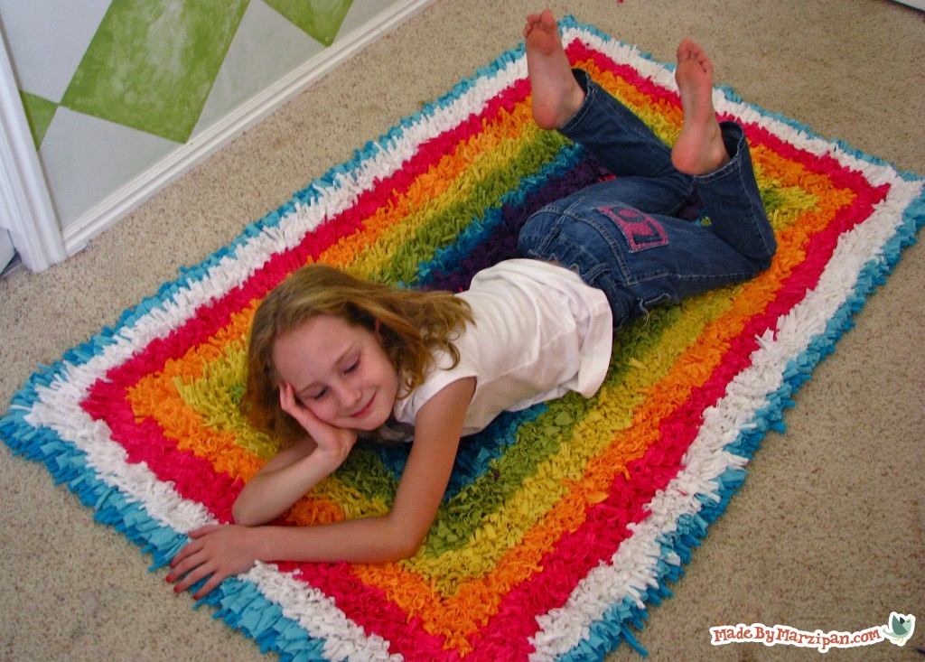 Upcycled Latch Hook Rug - Made By Marzipan