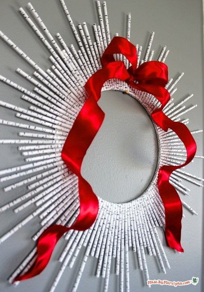 DIY Paper Straw Wreath - One Hundred Dollars a Month