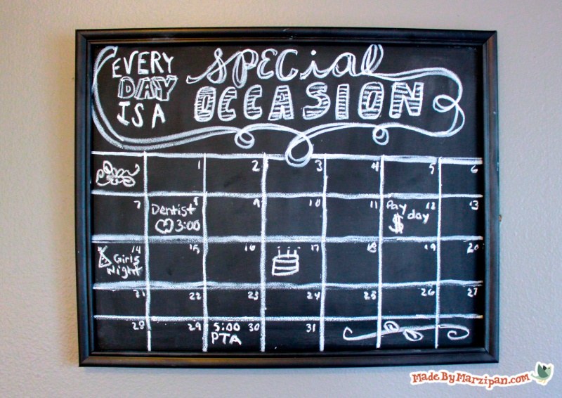 How to Make a Giant Chalkboard Calendar