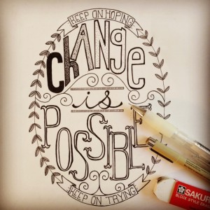 hand lettering process