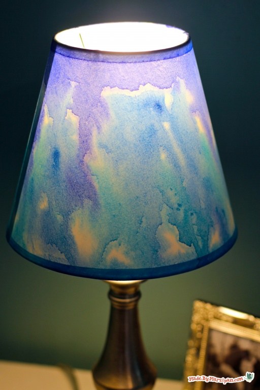 Diy store painted lampshade