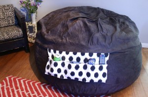 how to add pockets to a bean bag  chair