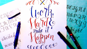 faux calligraphy